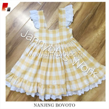 Yellow check well dressed wolf remake smocked dress